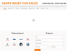 Tablet Screenshot of geoffrigbyvansales.co.uk